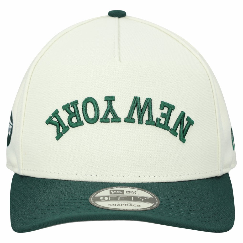 New York Jets New Era Upside Down 9FIFTY A-Frame Snapback Hat Cream - NFL