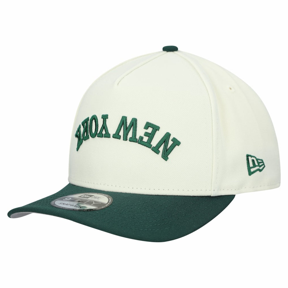 New York Jets New Era Upside Down 9FIFTY A-Frame Snapback Hat Cream - NFL