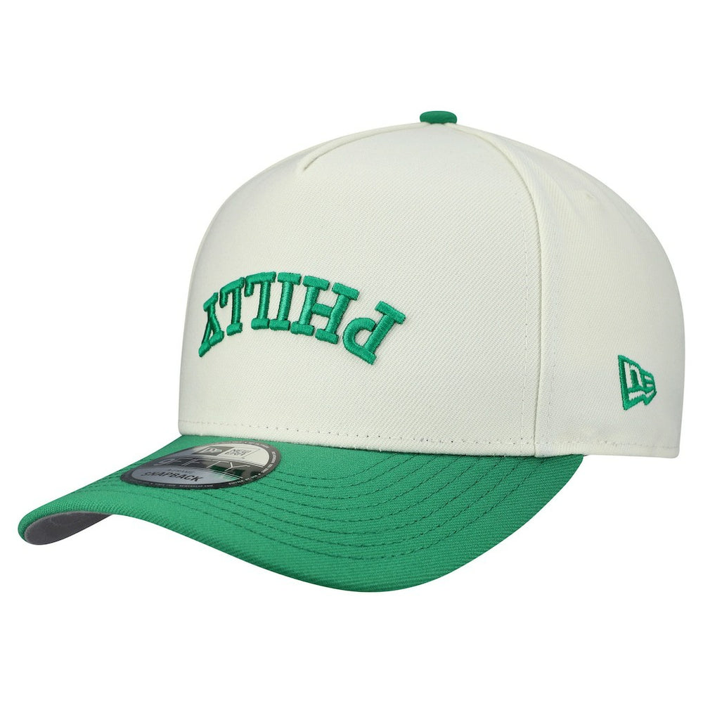 Philadelphia Eagles New Era Upside Down 9FIFTY A-Frame Snapback Hat Cream - NFL