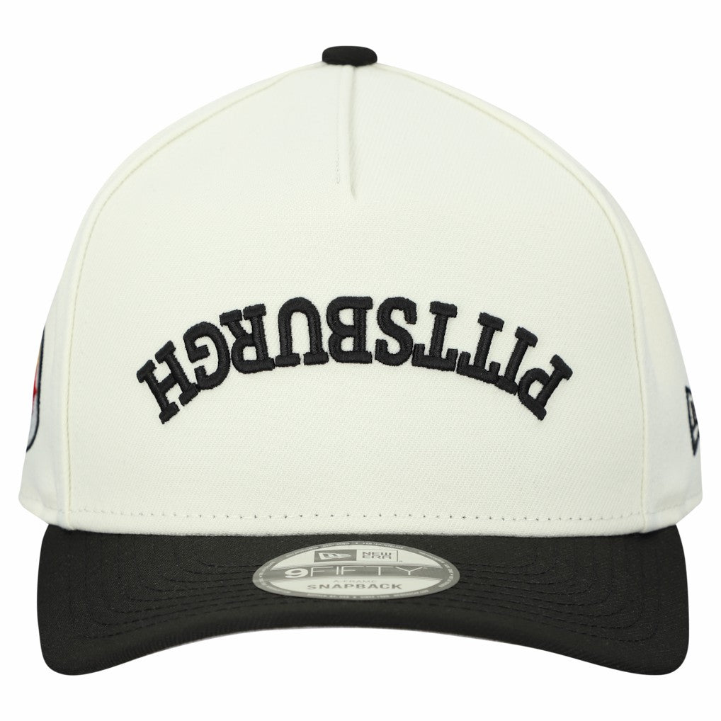 Pittsburgh Steelers New Era Upside Down 9FIFTY A-Frame Snapback Hat Cream - NFL