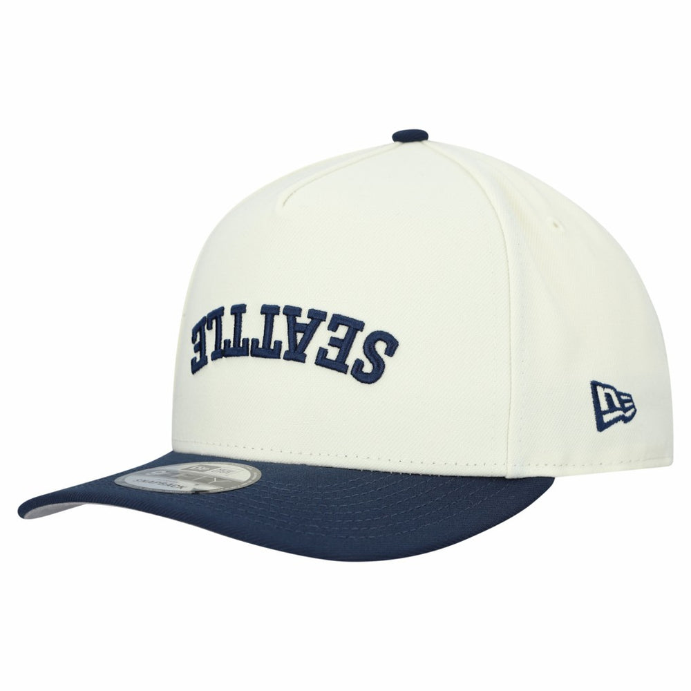 Seattle Seahawks New Era Upside Down 9FIFTY A-Frame Snapback Hat Cream - NFL
