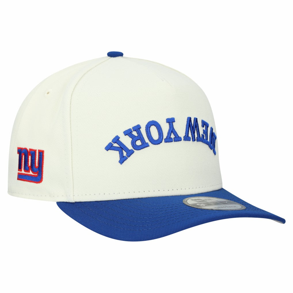 New York Giants New Era Upside Down 9FIFTY A-Frame Snapback Hat Cream - NFL