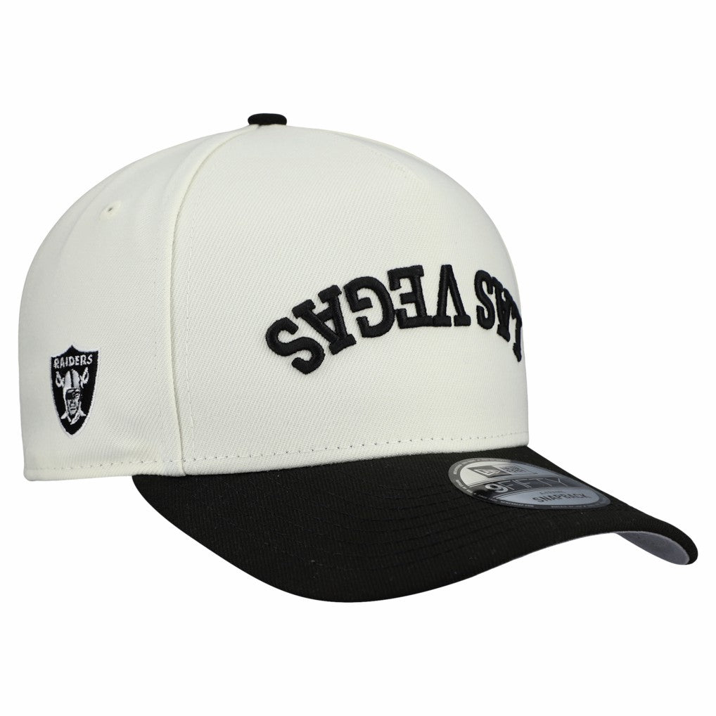Las Vegas Raiders New Era Upside Down 9FIFTY A-Frame Snapback Hat Cream - NFL