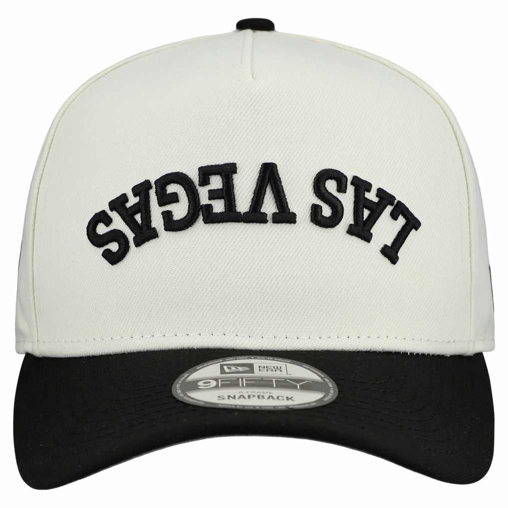 Las Vegas Raiders New Era Upside Down 9FIFTY A-Frame Snapback Hat Cream - NFL