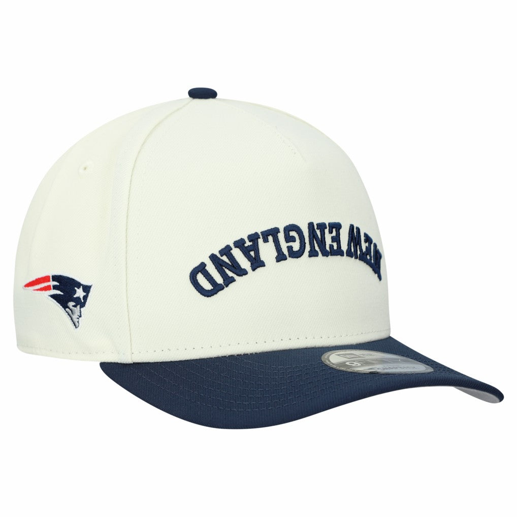 New England Patriots New Era Upside Down 9FIFTY A-Frame Snapback Hat Cream - NFL