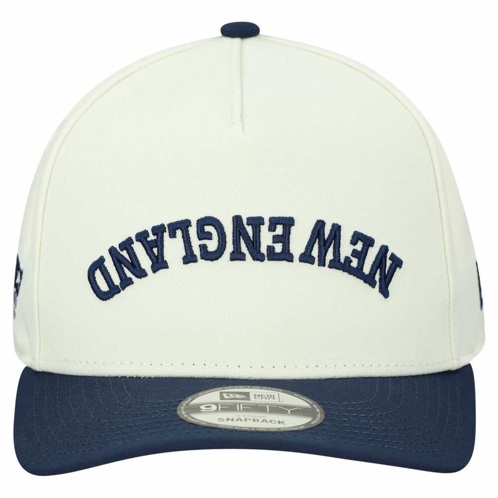 New England Patriots New Era Upside Down 9FIFTY A-Frame Snapback Hat Cream - NFL