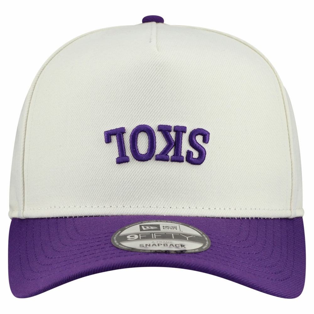 Minnesota Vikings New Era Upside Down 9FIFTY A-Frame Snapback Hat Cream - NFL
