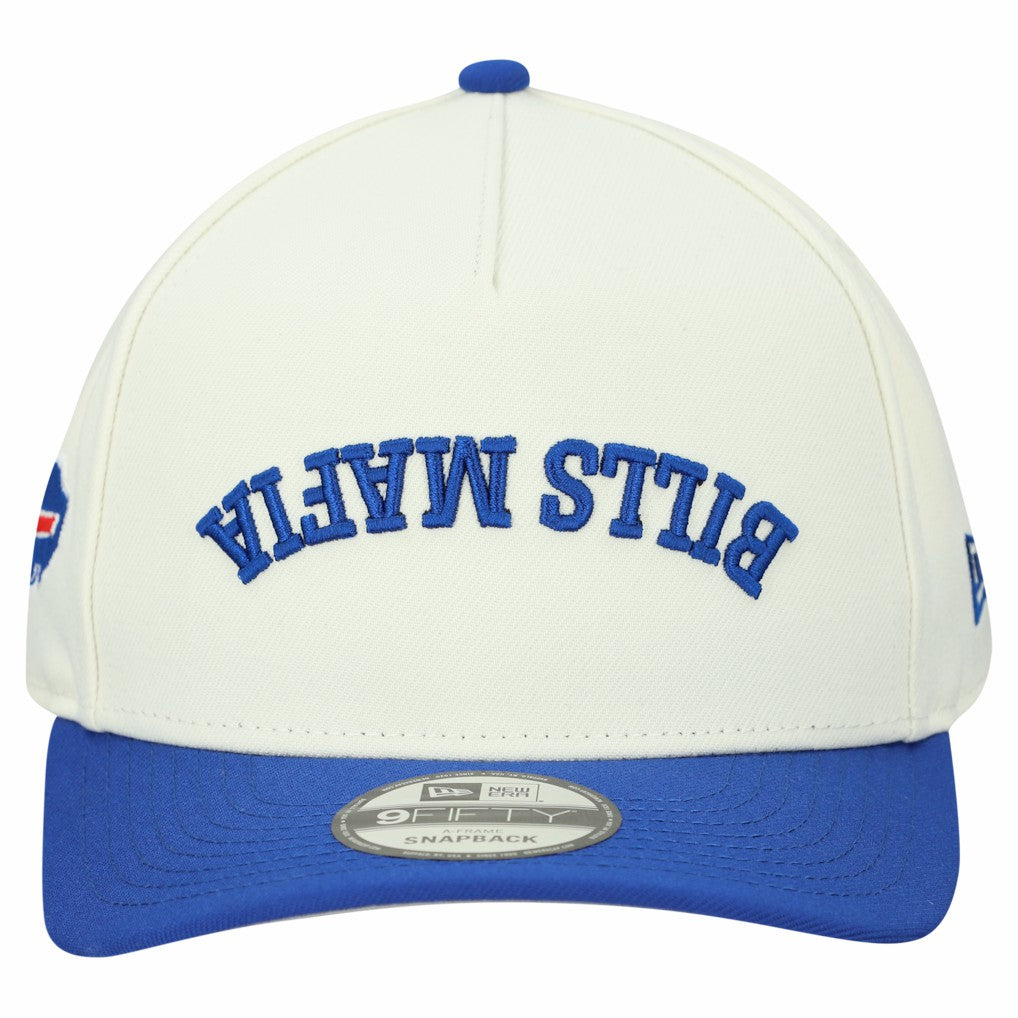 Buffalo Bills New Era Upside Down 9FIFTY A-Frame Snapback Hat Cream - NFL