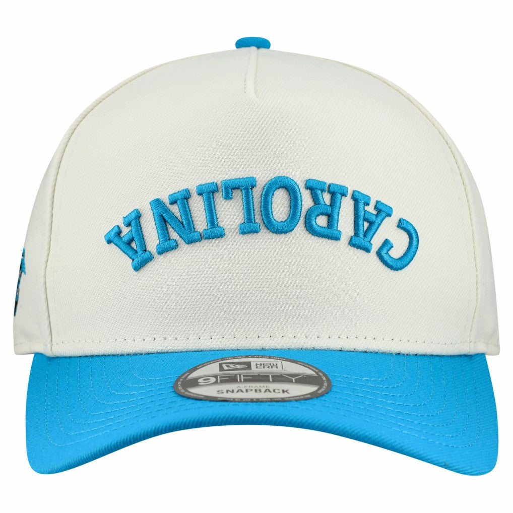 Carolina Panthers New Era Upside Down 9FIFTY A-Frame Snapback Hat Cream - NFL
