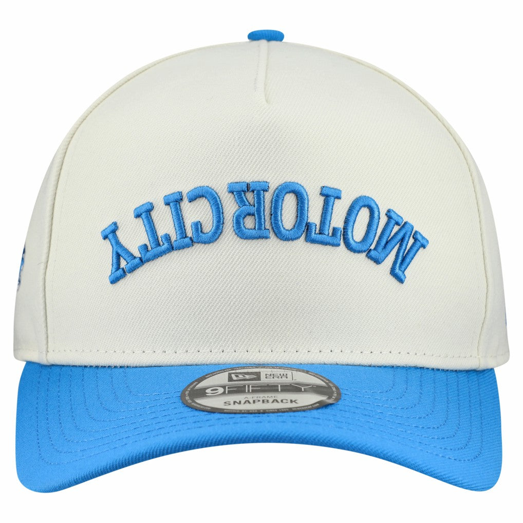 Detroit Lions New Era Upside Down 9FIFTY A-Frame Snapback Hat Cream - NFL