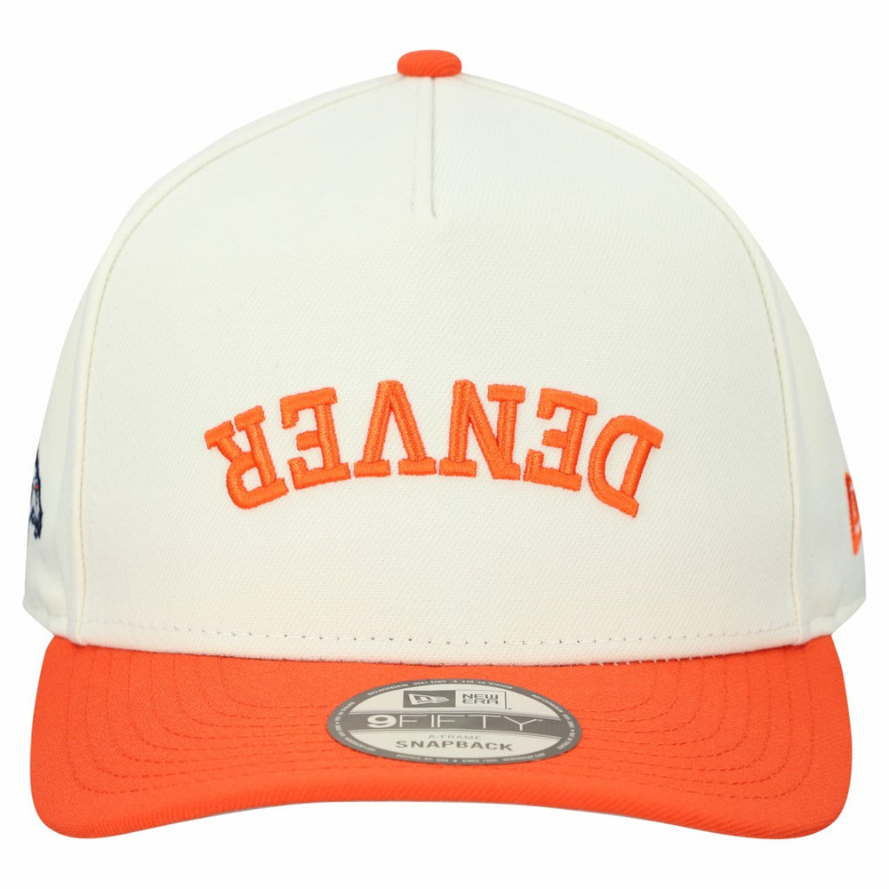 Denver Broncos New Era Upside Down 9FIFTY A-Frame Snapback Hat Cream - NFL