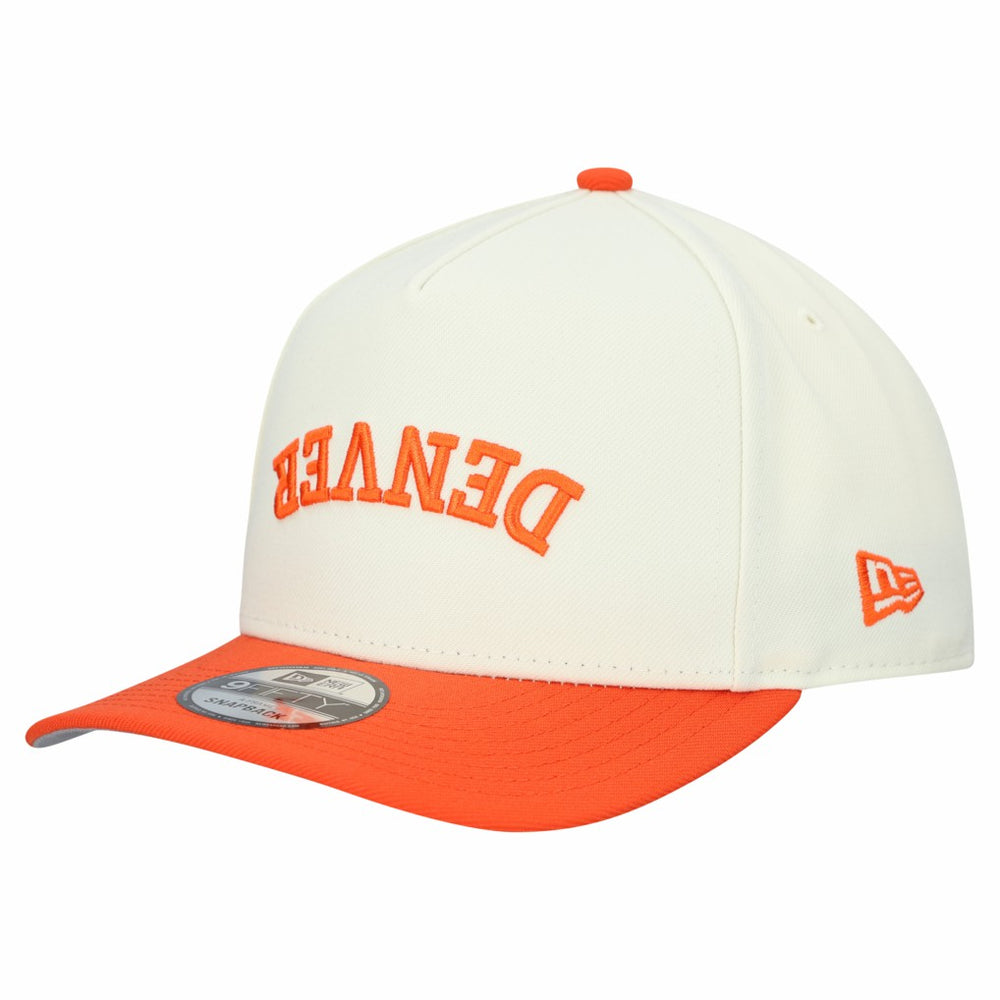 Denver Broncos New Era Upside Down 9FIFTY A-Frame Snapback Hat Cream - NFL