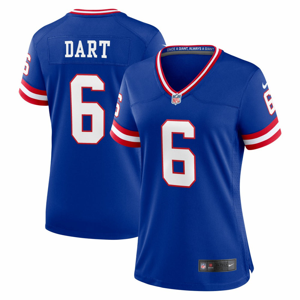 Jaxson Dart New York Giants Women's Alternate 2 Classic Game Jersey Royal - Nike