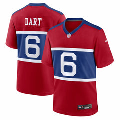 Jaxson Dart New York Giants Alternate Century Red Game Jersey Red - Nike