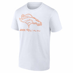 Bo Nix Denver Broncos Outline Player T-Shirt White - NFL
