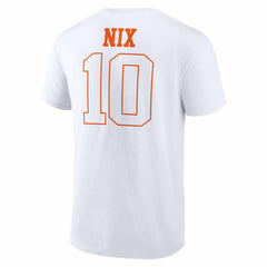 Bo Nix Denver Broncos Outline Player T-Shirt White - NFL