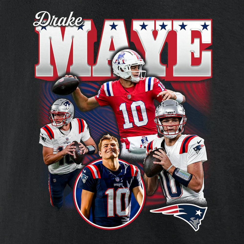 Drake Maye New England Patriots Notorious T-Shirt Black - NFL