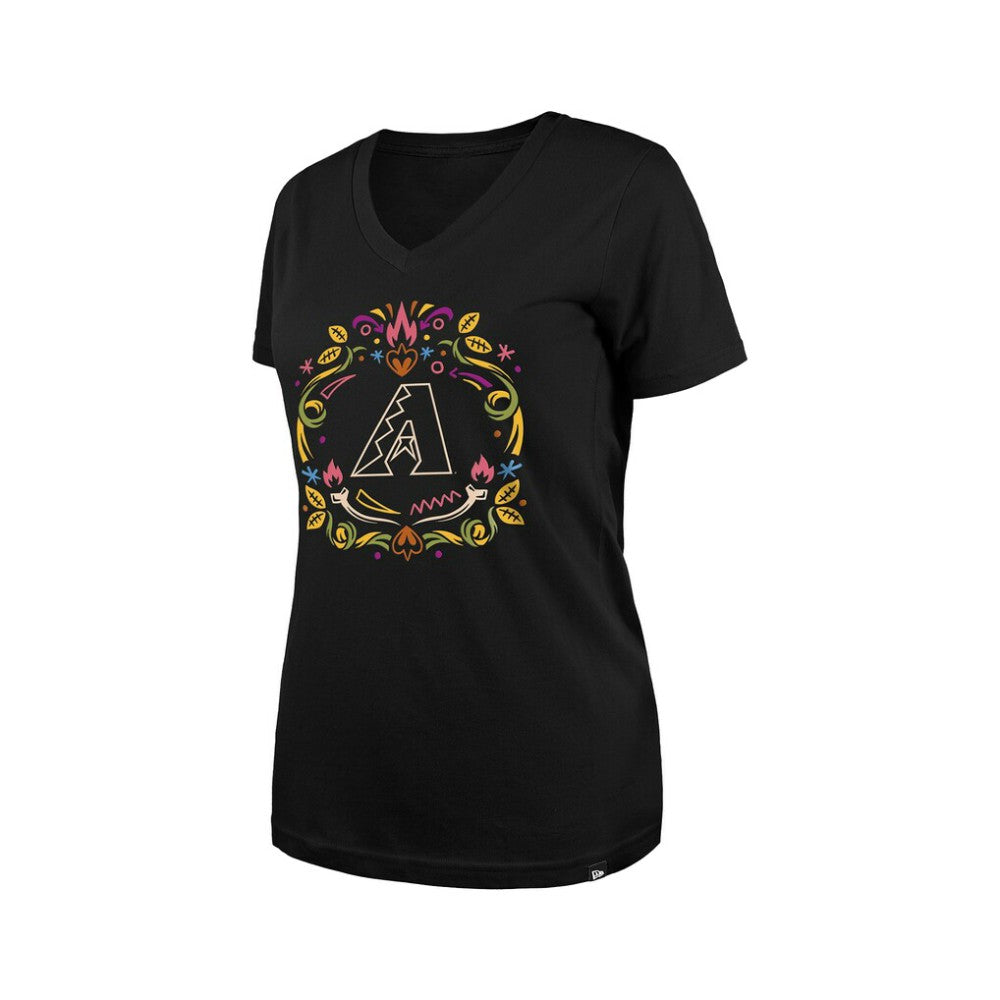 Arizona Diamondbacks New Era Women's Día de los Muertos V-Neck T-Shirt Online