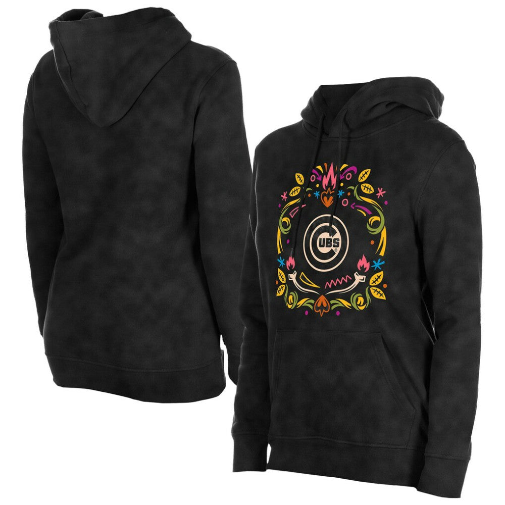 Chicago Cubs New Era Women's Día de Muertos Mineral Wash Hoodie Sweatshirt for sale