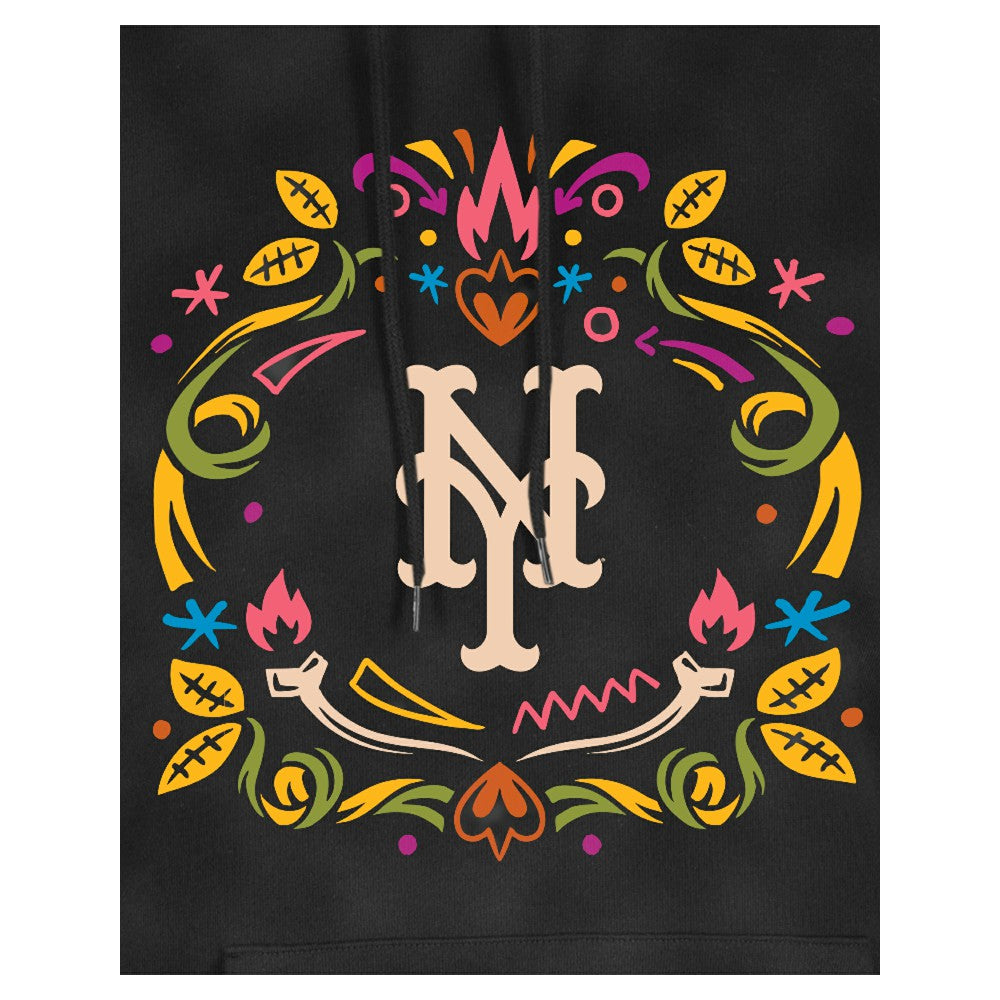 New York Mets New Era Women's Día de Muertos Mineral Wash Hoodie Sweatshirt discount
