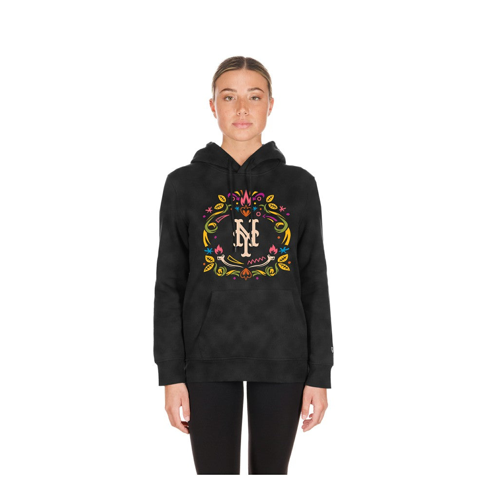 New York Mets New Era Women's Día de Muertos Mineral Wash Hoodie Sweatshirt discount
