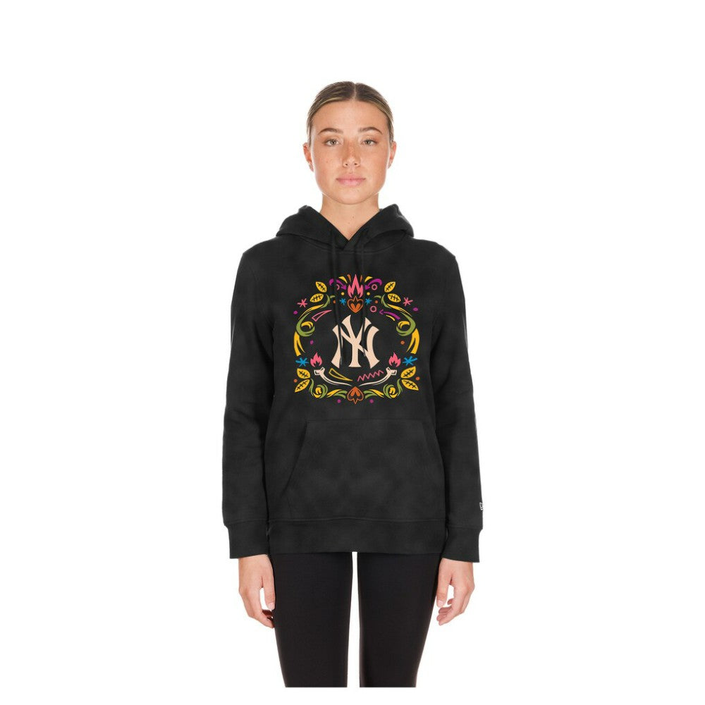 New York Yankees New Era Women's Día de Muertos Mineral Wash Hoodie Sweatshirt for sale