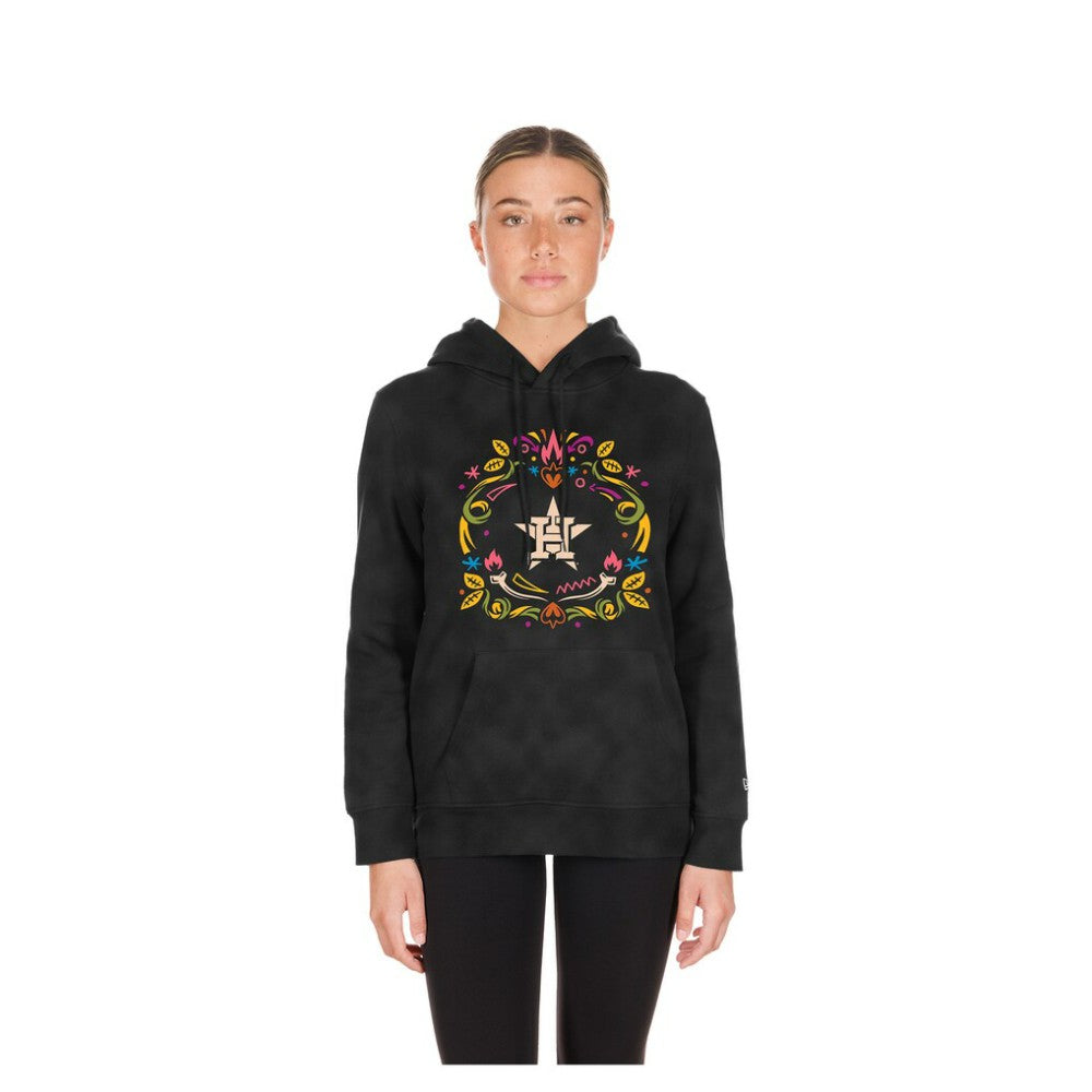 Houston Astros New Era Women's Día de Muertos Mineral Wash Hoodie Sweatshirt for sale