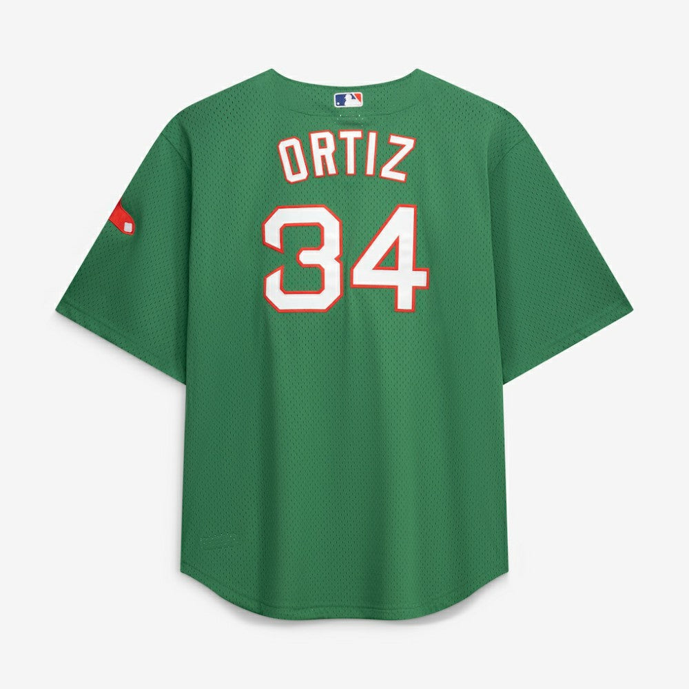 David Ortiz Boston Red Sox Mitchell & Ness Big & Tall Cooperstown Collection Mesh Batting Practice Jersey Clearance