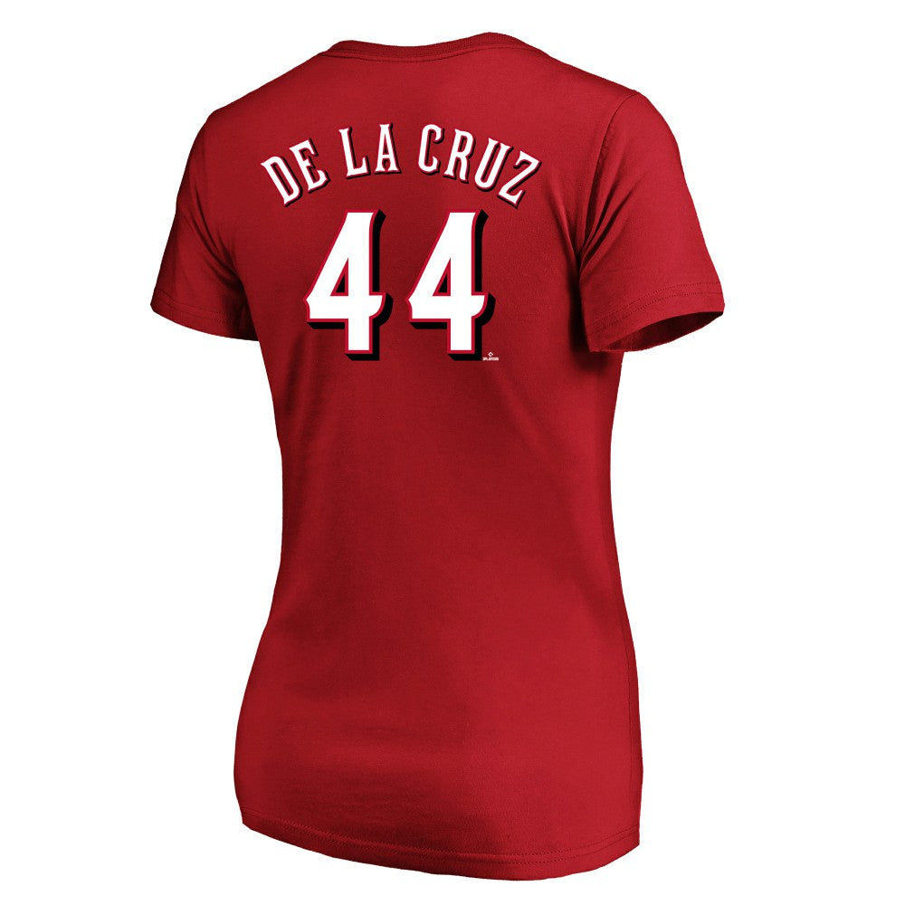 Elly De La Cruz Cincinnati Reds Profile Women's Plus Size Name & Number V-Neck T-Shirt Sale