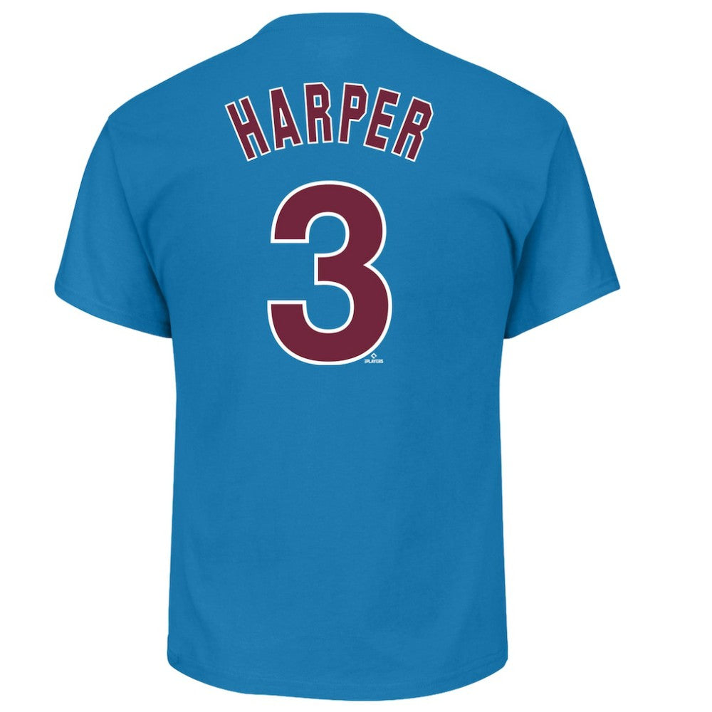 Bryce Harper Philadelphia Phillies Profile Big & Tall Player Name & Number T-Shirt On Sale