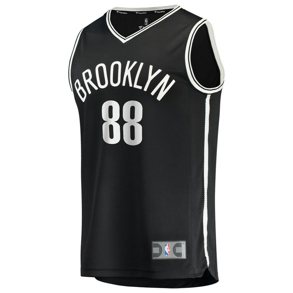 Fanatics - Nolan Traoré Brooklyn Nets Fast Break Replica Jersey - Black - Icon Edition