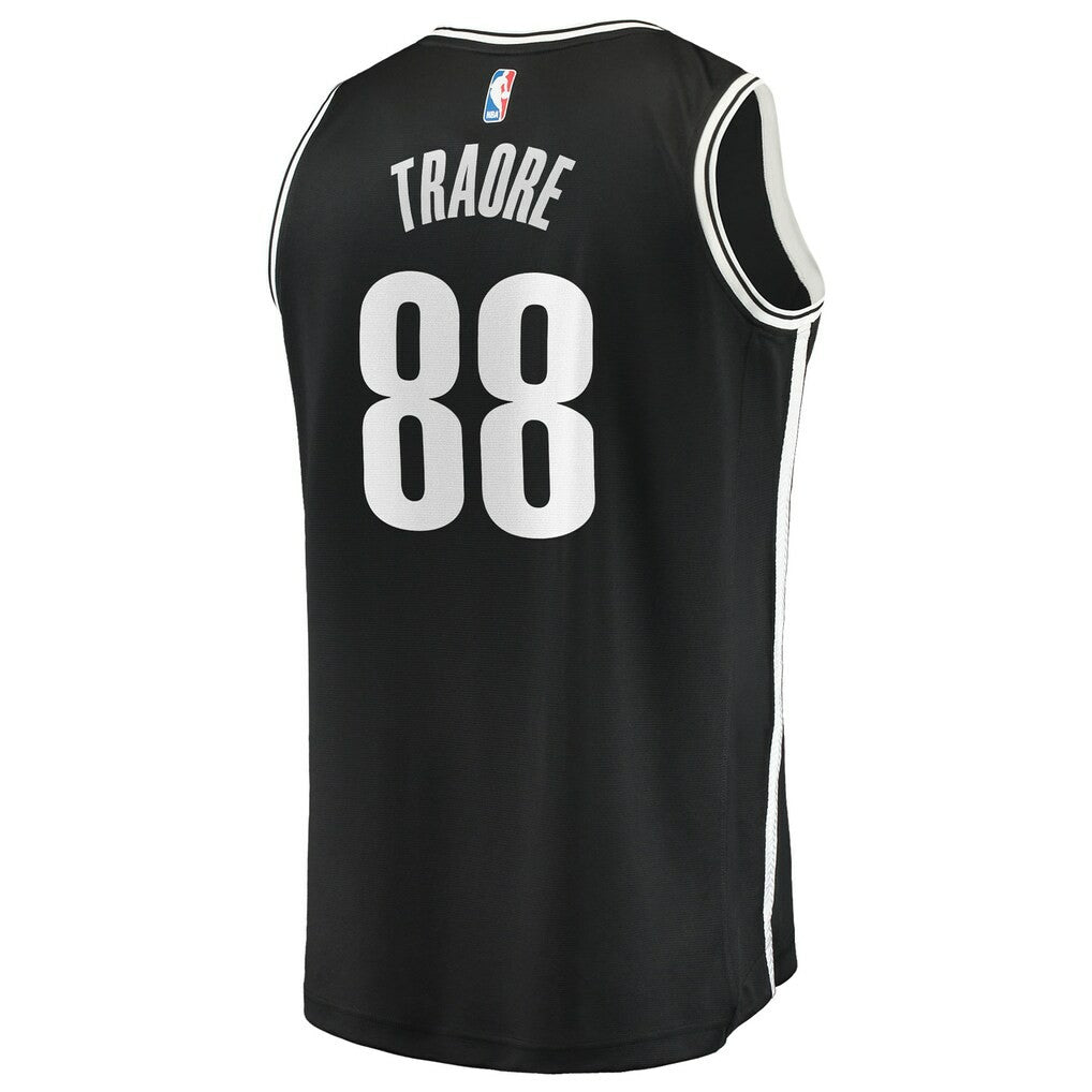 Nolan Traoré Brooklyn Nets Fast Break Replica Jersey - Black - Icon Edition | NBA Jerseys