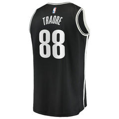Fanatics - Nolan Traoré Brooklyn Nets Fast Break Replica Jersey - Black - Icon Edition