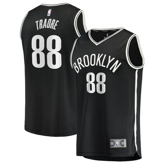 Nolan Traoré Brooklyn Nets Youth Fast Break Replica Jersey - Black - Icon Edition | NBA Jerseys