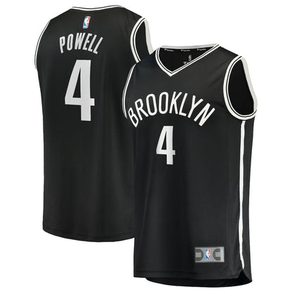 Drake Powell Brooklyn Nets Fast Break Replica Jersey - Black - Icon Edition | NBA Jerseys