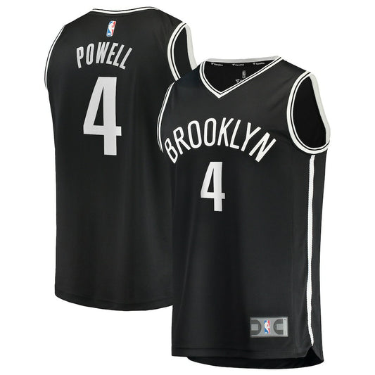 Drake Powell Brooklyn Nets Youth Fast Break Replica Jersey - Black - Icon Edition | NBA Jerseys