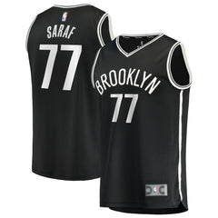 Fanatics - Ben Saraf Brooklyn Nets Youth Fast Break Replica Jersey - Black - Icon Edition