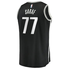 Fanatics - Ben Saraf Brooklyn Nets Youth Fast Break Replica Jersey - Black - Icon Edition