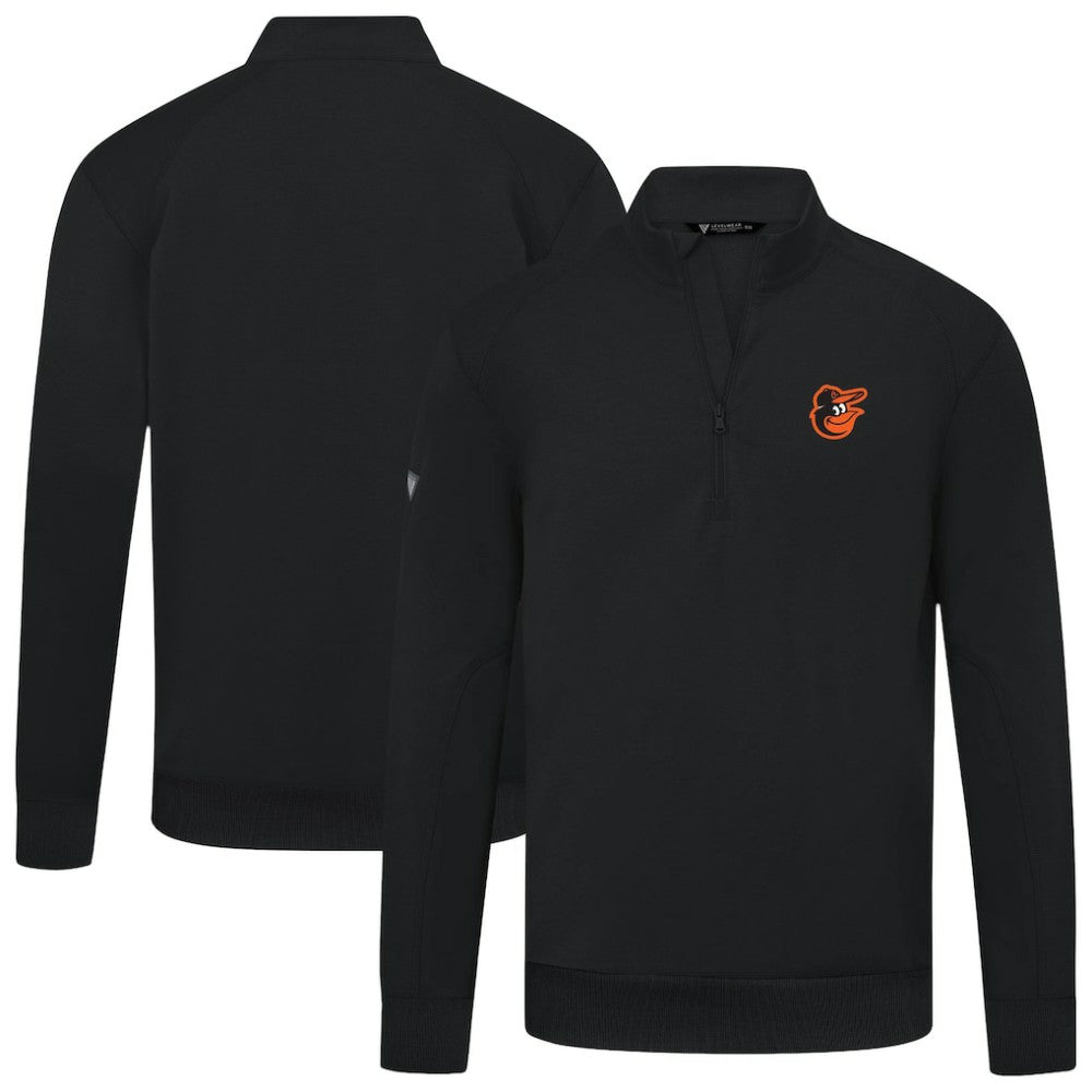 Baltimore Orioles Levelwear Upright Insignia Tri-Blend Quarter-Zip Pullover Lifestyle
