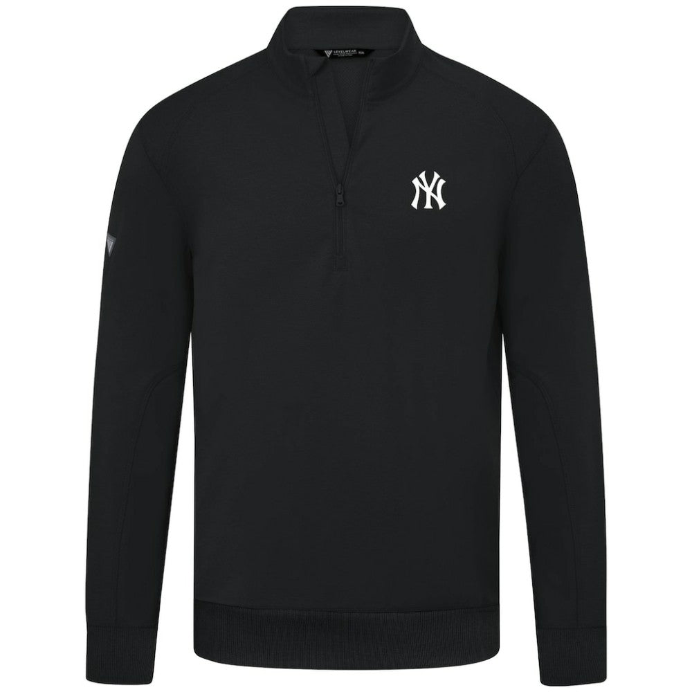 New York Yankees Levelwear Upright Insignia Tri-Blend Quarter-Zip Pullover discount
