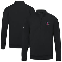 Los Angeles Angels Levelwear Upright Insignia Tri-Blend Quarter-Zip Pullover Lifestyle