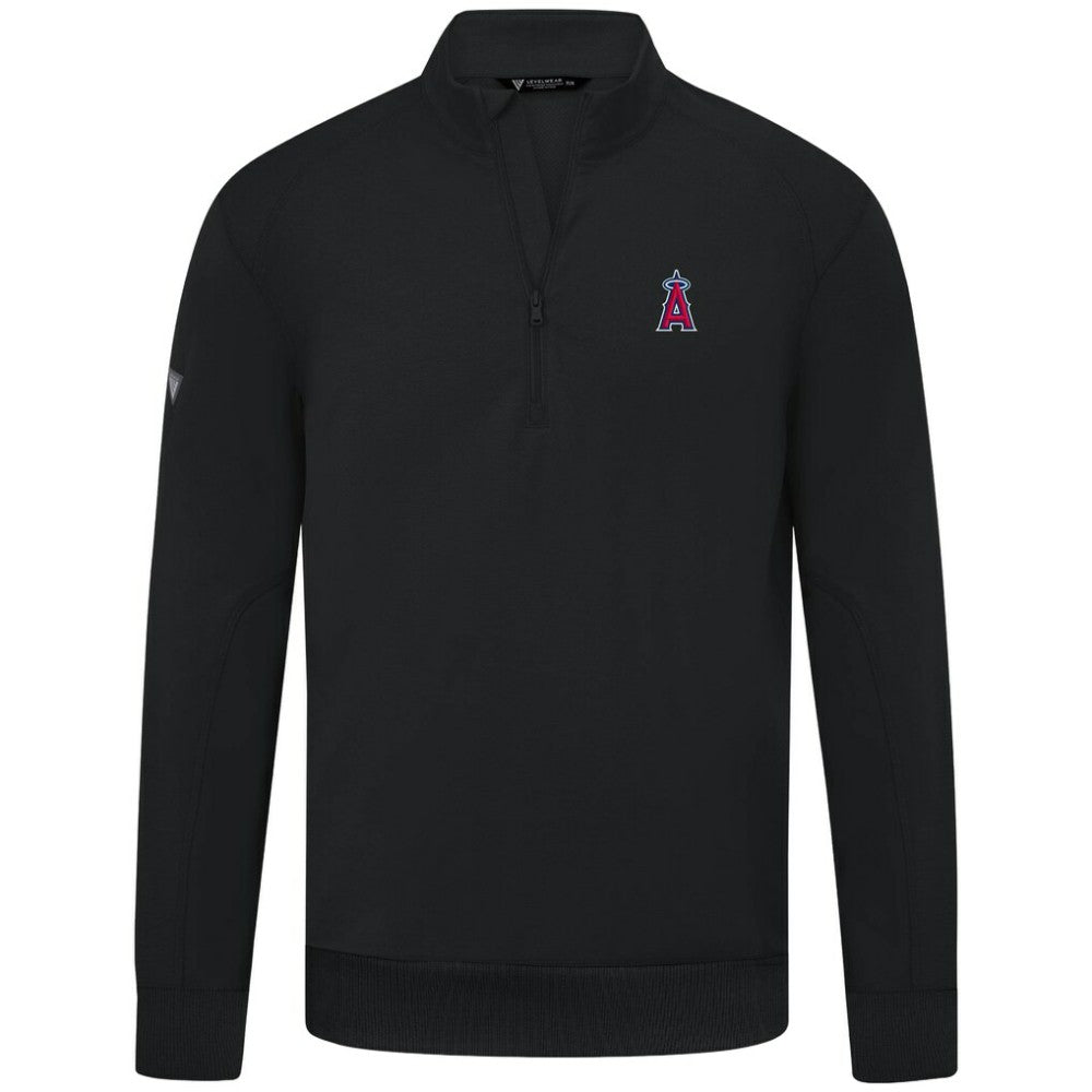Los Angeles Angels Levelwear Upright Insignia Tri-Blend Quarter-Zip Pullover Lifestyle