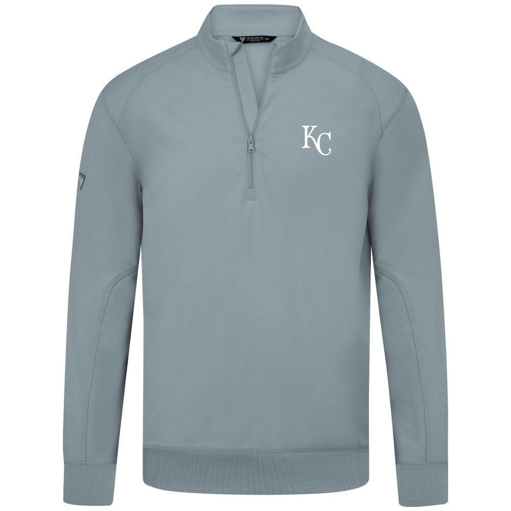 Kansas City Royals Levelwear Upright Insignia Tri-Blend Quarter-Zip Pullover discount