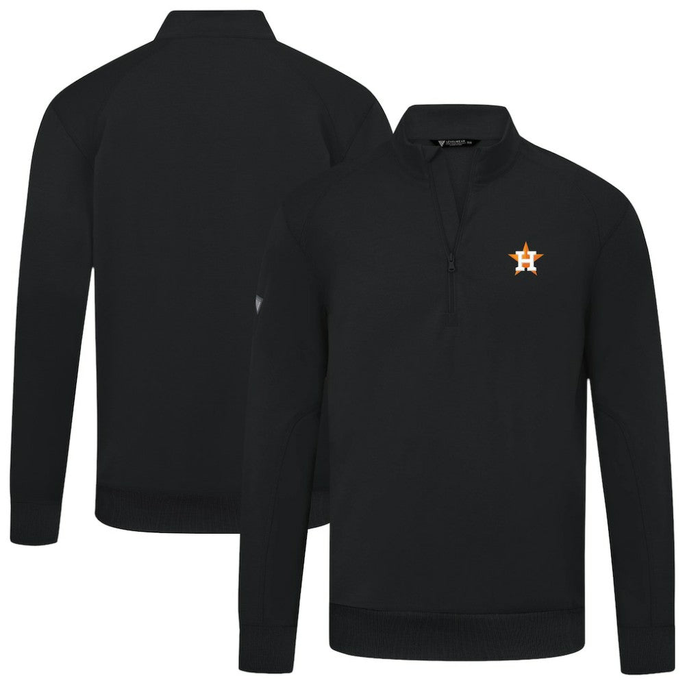 Houston Astros Levelwear Upright Insignia Tri-Blend Quarter-Zip Pullover for sale