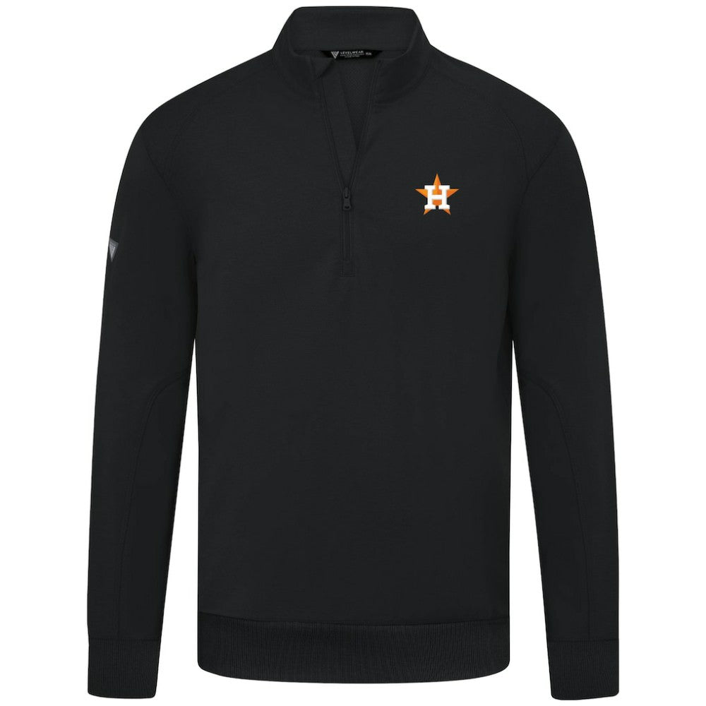 Houston Astros Levelwear Upright Insignia Tri-Blend Quarter-Zip Pullover for sale