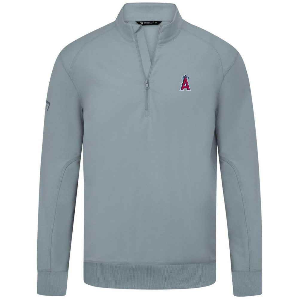 Los Angeles Angels Levelwear Upright Insignia Tri-Blend Quarter-Zip Pullover for sale