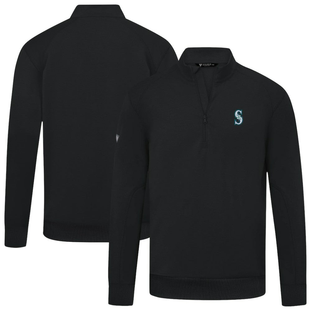Seattle Mariners Levelwear Upright Insignia Tri-Blend Quarter-Zip Pullover Clearance
