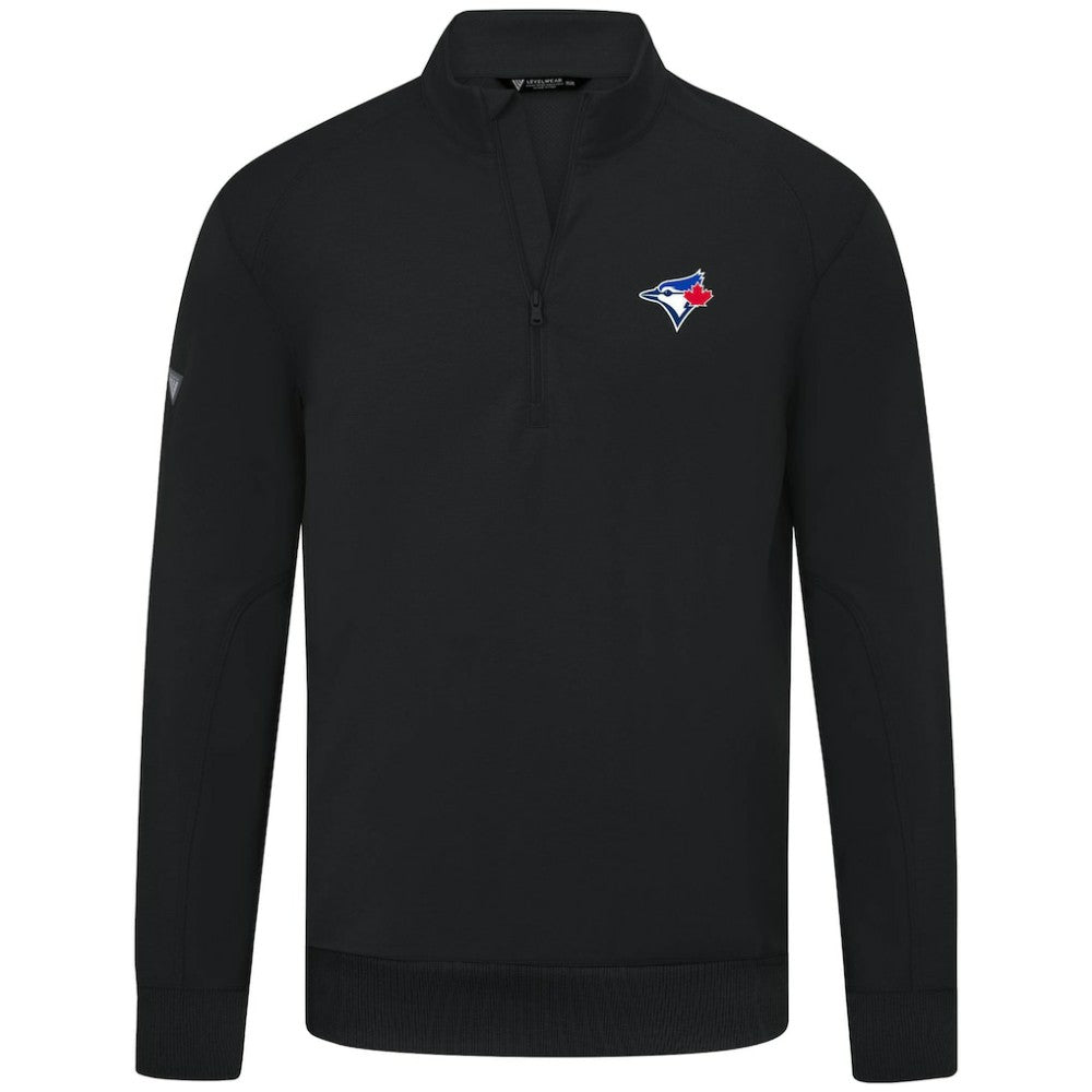 Toronto Blue Jays Levelwear Upright Insignia Tri-Blend Quarter-Zip Pullover for sale