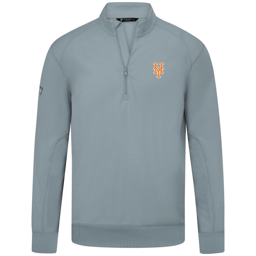 New York Mets Levelwear Upright Insignia Tri-Blend Quarter-Zip Pullover Online