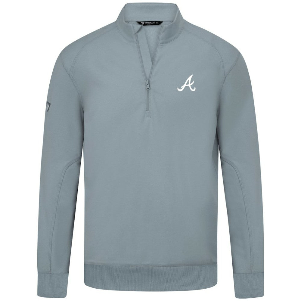 Atlanta Braves Levelwear Upright Insignia Tri-Blend Quarter-Zip Pullover discount